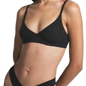 Skims Fits Everybody Unlined Demi Bra - NWT - Black - 30b